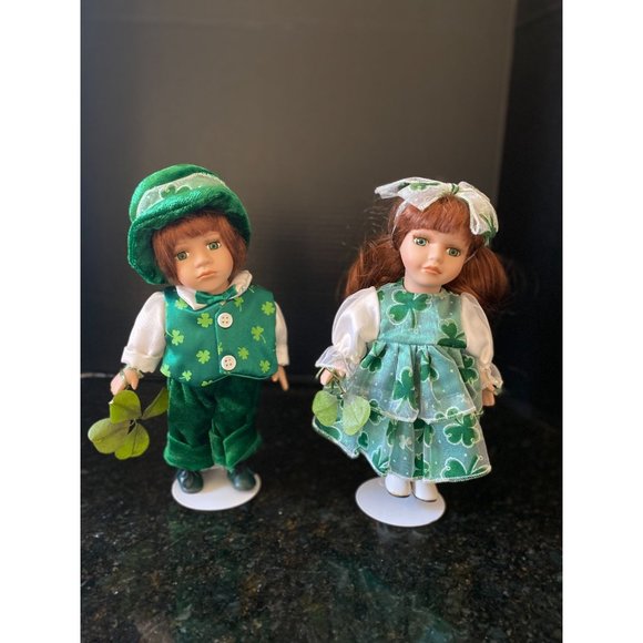 St. Patrick's Day, Collectors Choice, Dan Dee 10" Boy and Girl - Picture 1 of 10